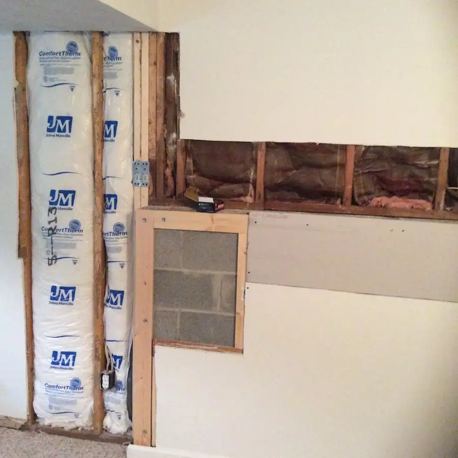 Wall insulation replacement during Structural Drying in Eastern Goleta Valley